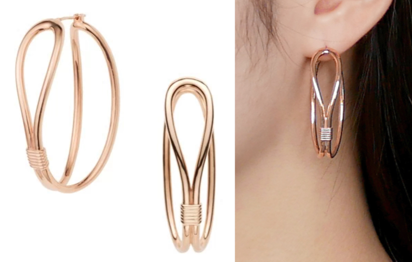 VENDOME AOYAMA(ヴァンドーム青山)ピンクゴールドのフープピアス