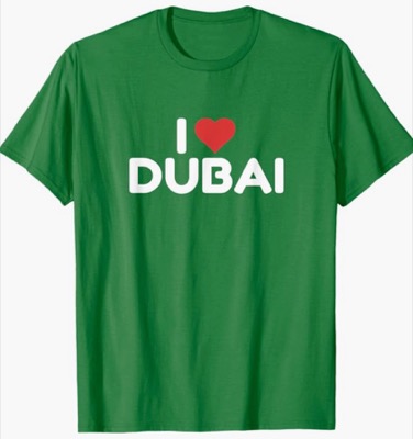 I Love Dubai Designs By JACグリーンのロゴTシャツ