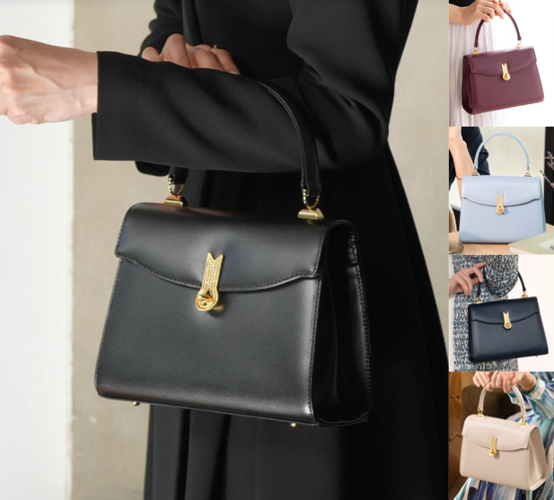 denhamano(デンハマノ)ブラックのハンドバッグ