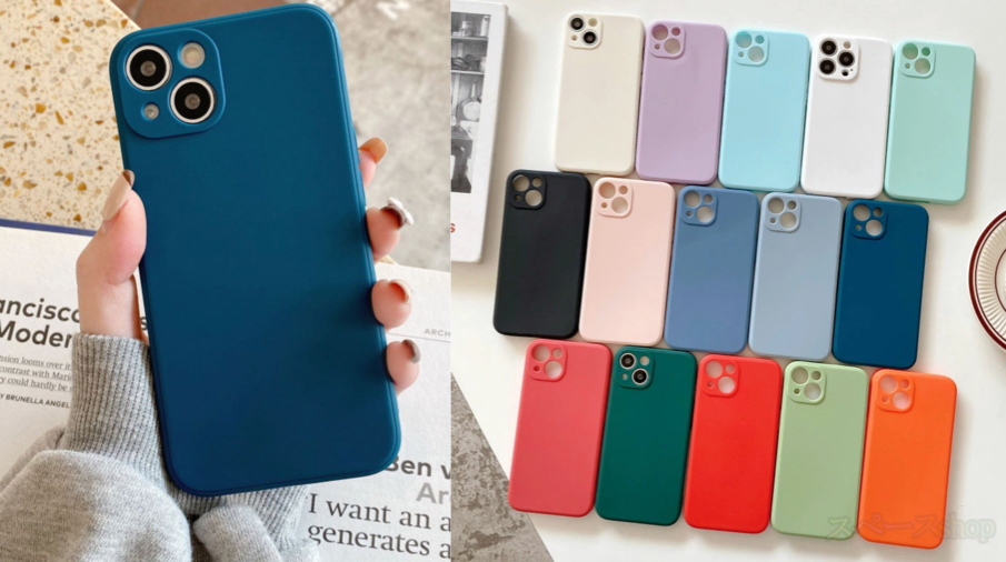 ネイビーのスマホケース