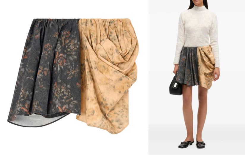 GANNI(ガニー)フラワー柄のミニスカート