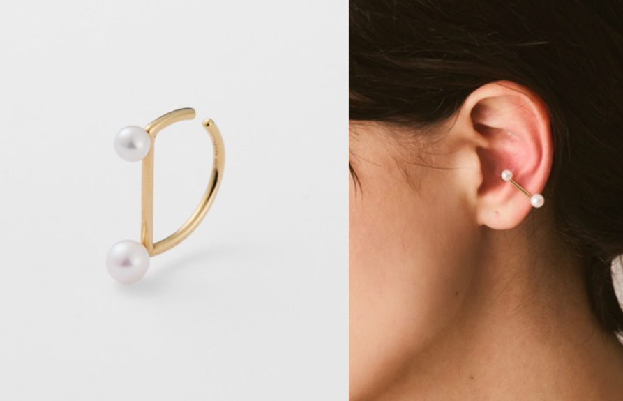 agete(アガット)パールのイヤカフ