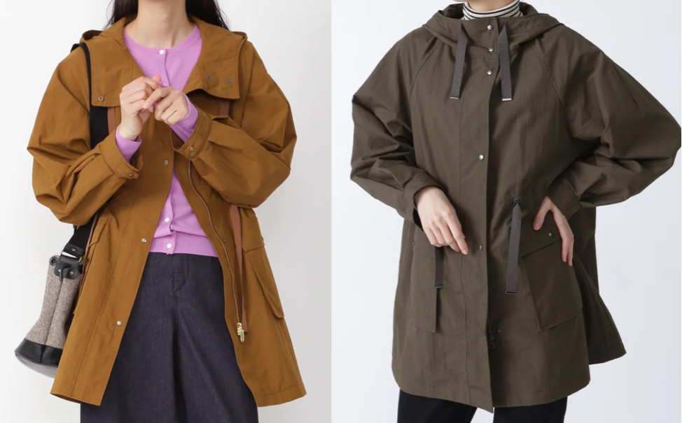 human woman(ヒューマンウーマン)ブラウンのフーディーブルゾン