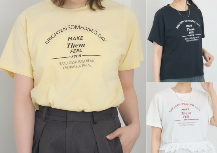 RETRO GIRL（レトロガール）イエローのロゴTシャツ