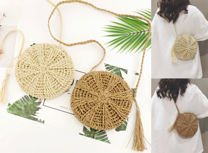 丸いかごショルダーバッグ