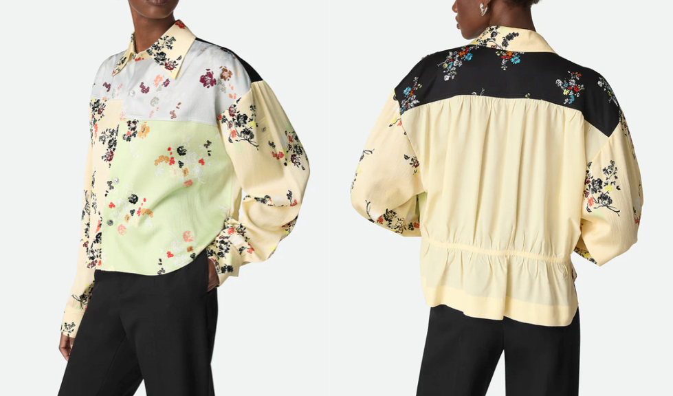 BOTTEGA VENETA(ボッテガヴェネタ)イエローのフワラーブラウス