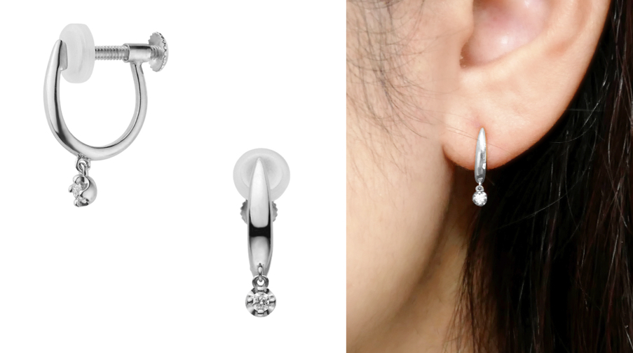 Vendome Aoyama(ヴァンドーム青山)シルバーxダイヤのイヤリング