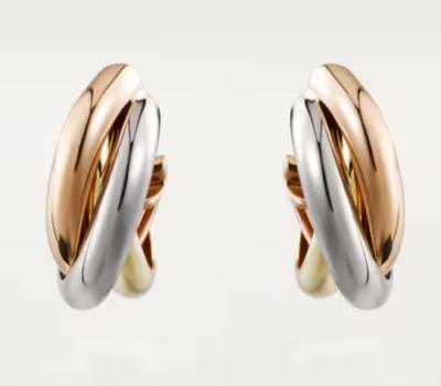 Cartier(カルティエ)3連ゴールドフープイヤリング