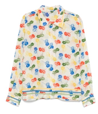 BODE（ボーディ）ホワイトのフローラルシャツ