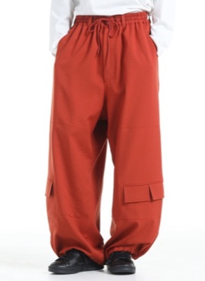 Y-3（ワイスリー）オレンジのワイドパンツ