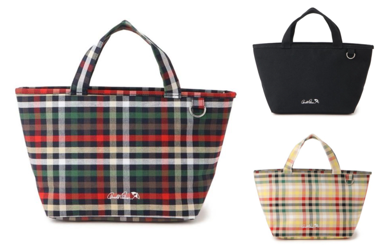 ARNOLD PALMER（アーノルドパーマー）グリーンxレッドのチェック柄ランチトートバッグ
