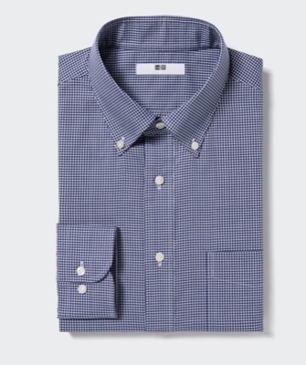UNIQLO（ユニクロ）ブルーのチェック柄シャツ