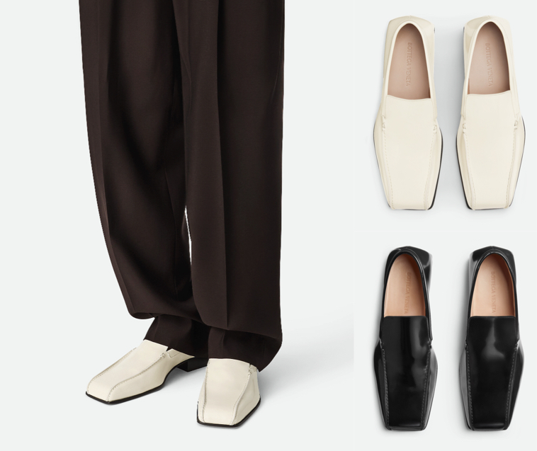 BOTTEGA VENETA（ボッテガヴェネタ）ホワイトのレザーシューズ