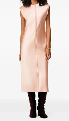 AMI Paris（アミパリス）ピンクのカットオフエッジドレス