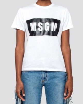 MSGM（エムエスジーエム）ホワイトのロゴTシャツ