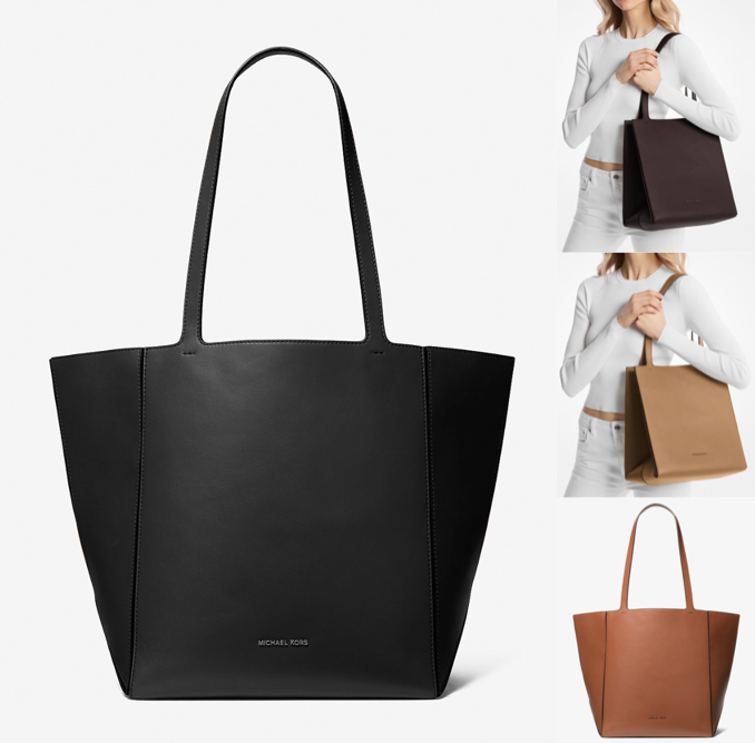 
MICHAEL MICHAEL KORS  JORDI レザー トート ラージブラックのトートバッグ