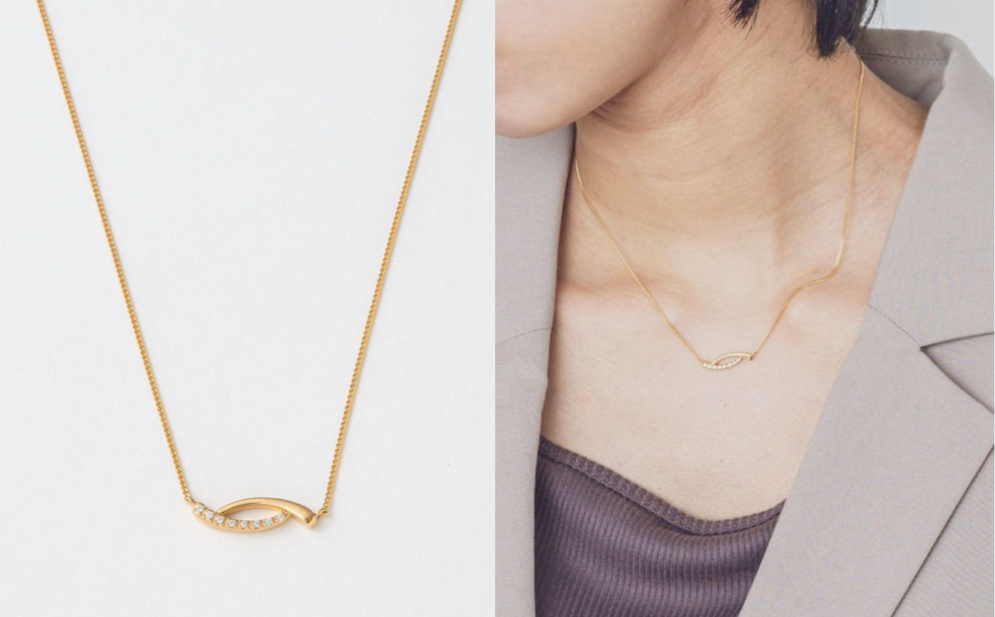 Jouete（ジュエッテ）ゴールドxダイヤのネックレス