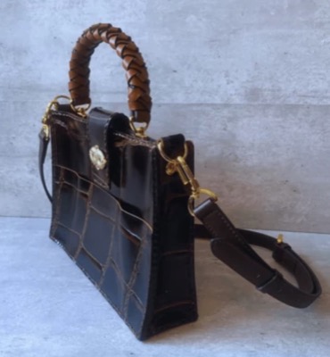 marilynmariダークブラウンのクロコバッグ