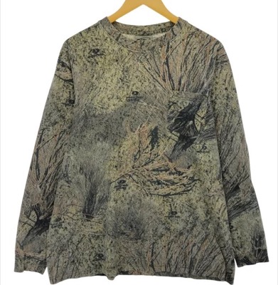 FIELDSTAFF ロングTシャツグリーンのカットソー