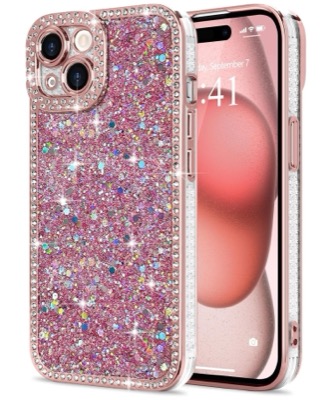 Lafunda（ラバンダ）ピンクのデコスマホケース