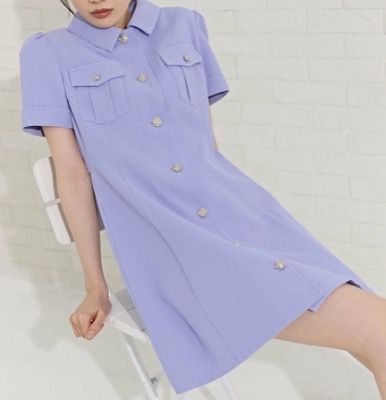 REDYAZEL（レディアゼル）ブルーのシャツワンピース