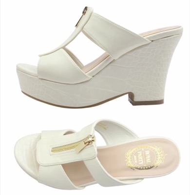 ROYAL PARTY(ロイヤルパーティー)アイボリーのミュールサンダル