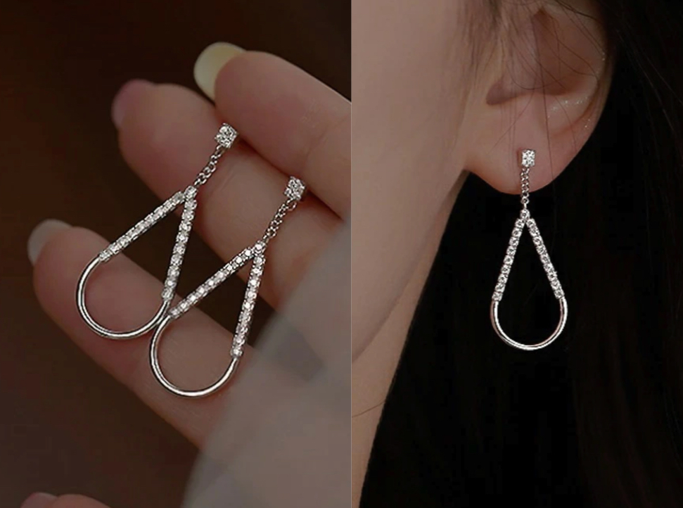 シルバーxダイヤのイヤリング