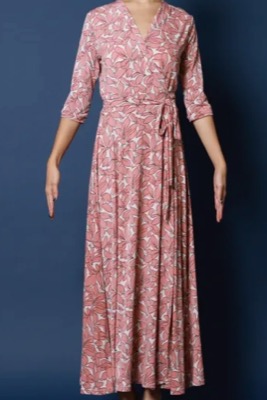 rinfarre（リンファーレ）ピンクの花柄ワンピース