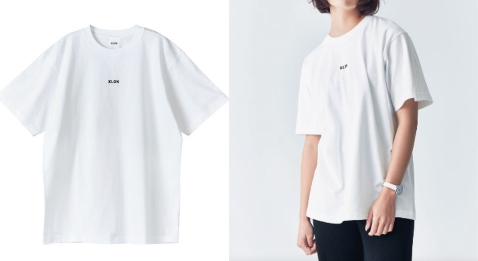 KLONホワイトのロゴTシャツ