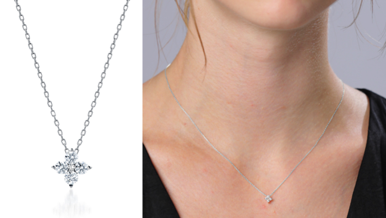 STAR JEWELRY（スタージュエリー）シルバーxダイヤのスターネックレス