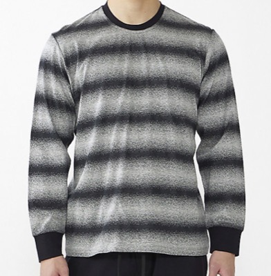 EPOCA UOMO（エポカ ウォモ）ブラックのグラデーションボーダーTシャツ