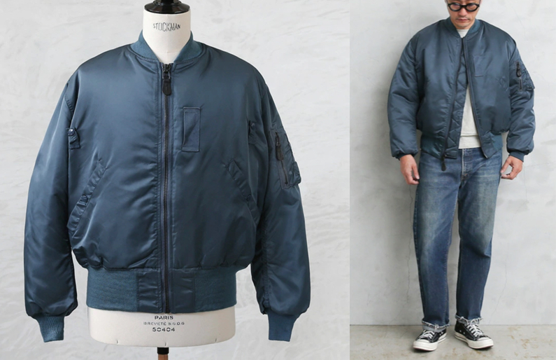 GREENBRIERネイビーブルーのブルゾン