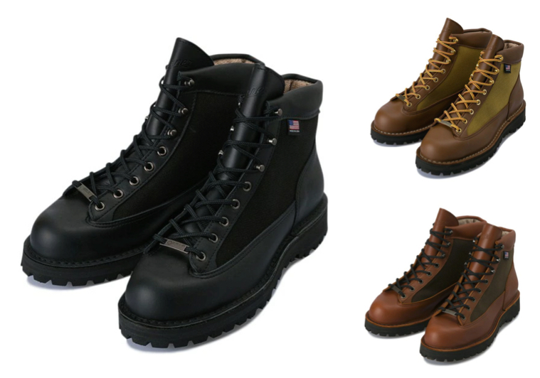 DANNERブラックのレースアップブーツ