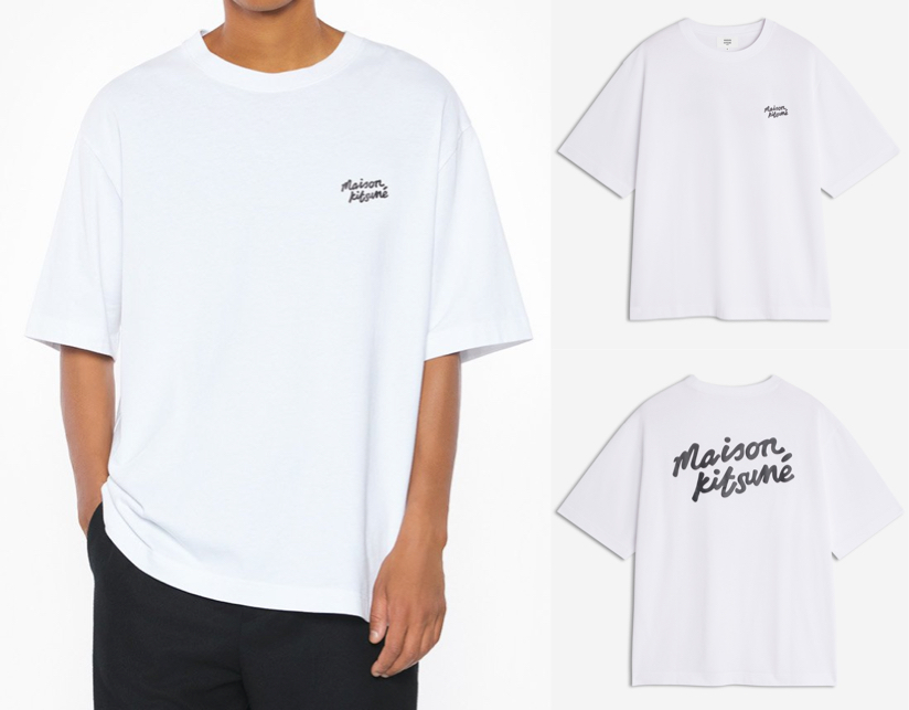 Maison Kitsune(メゾンキツネ)ホワイトのロゴTシャツ