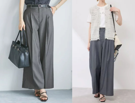 ROPÉ PICNIC（ロペピクニック）グレーのワイドパンツ