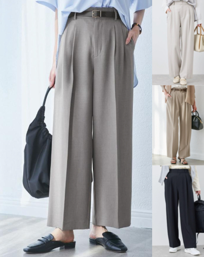 ROPÉ PICNICグレーのワイドパンツ