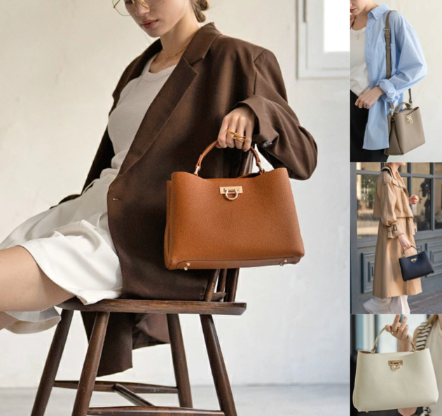 HAYNIキャメルブラウンのバッグ