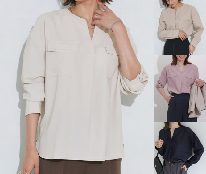 Pierrotホワイトのスッキパーブラウス