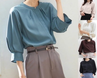 Honeysブルーのブラウス