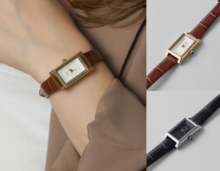 VATSURICA(バツリカ)ブラウンxゴールドの腕時計