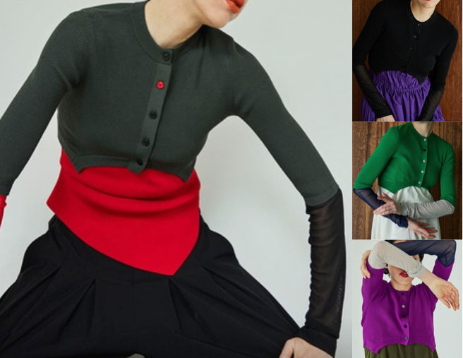 OMMO(オーエムエムオー)カーキのドッキングトップス