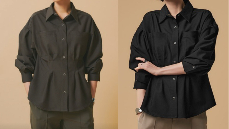 Pierrot(ピエロ)ダークブラウンのシャツ