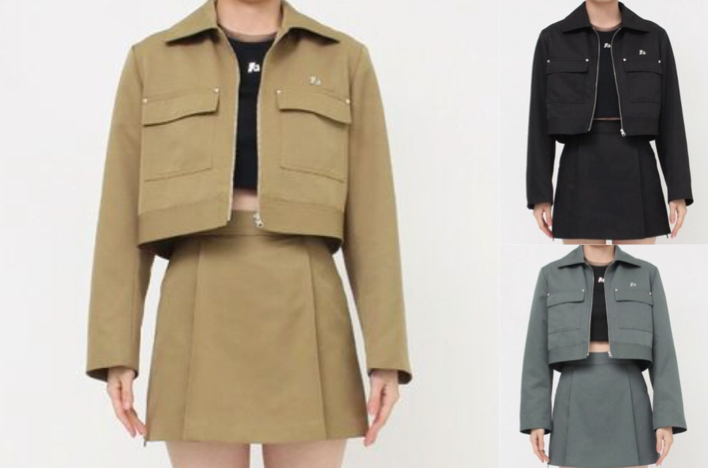 MURUA（ムルーア）ベージュのジップブルゾン