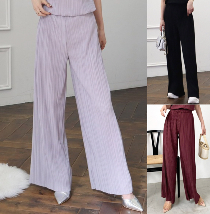 ROYAL PARTY（ロイヤルパーティー）ライトパープルのワイドパンツ
