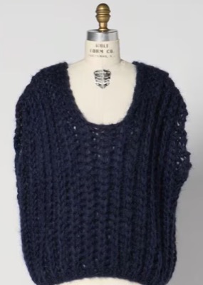 Les Tricots d’O x Drawer(レ トリコ ドール×ドゥロワー)ネイビーのローゲージニットベスト