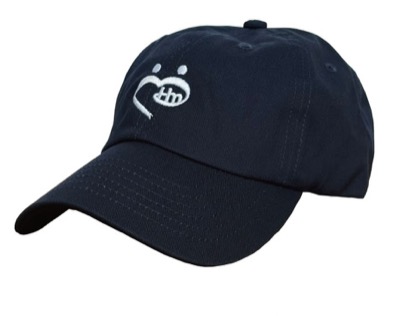 ネイビーの刺繍キャップ / 帽子