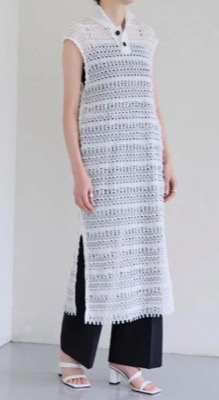 near.nippon(ニアーニッポン)ホワイトのポロワンピース