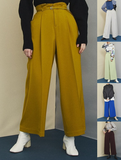 UNITED TOKYOブラウンのワイドパンツ