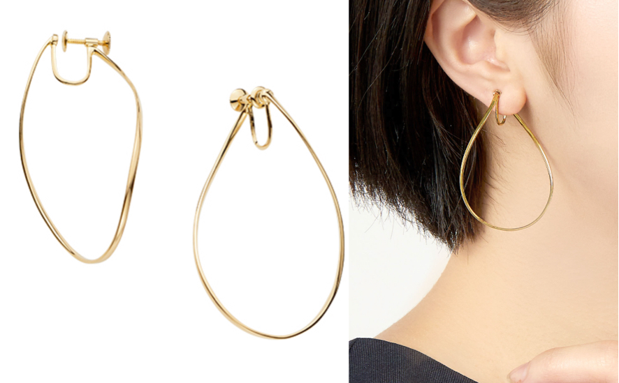 Vendome Aoyama(ヴァンドーム青山)ゴールドのフープイヤリング