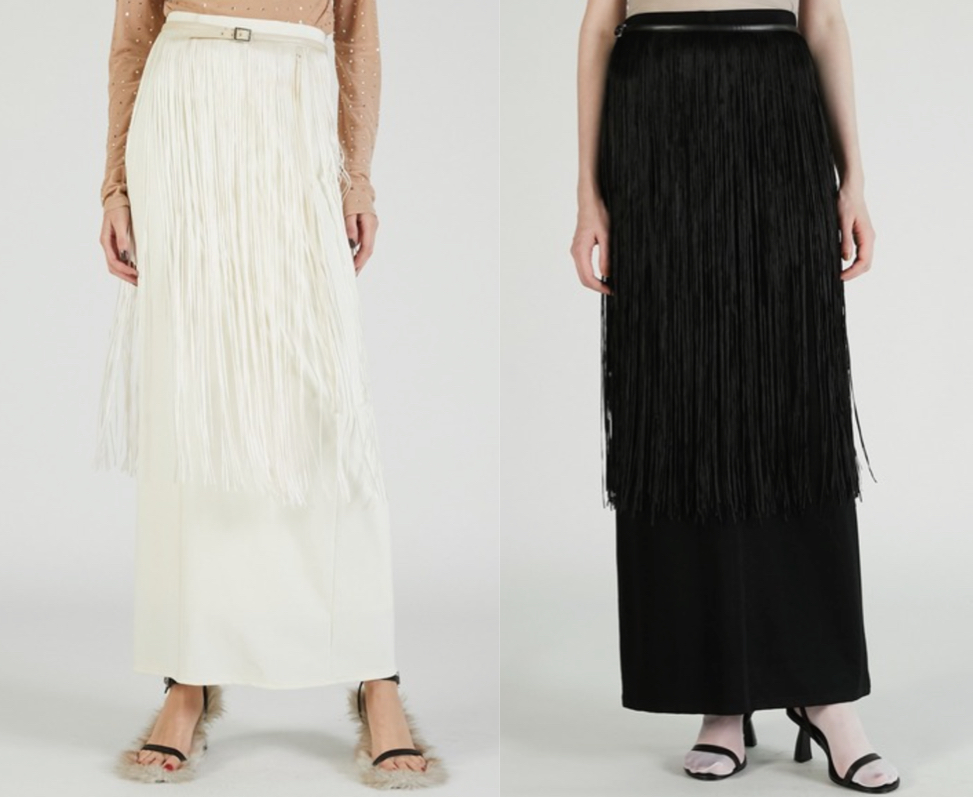 PRANK PROJECT（プランク プロジェクト）アイボリーのフリンジスカート